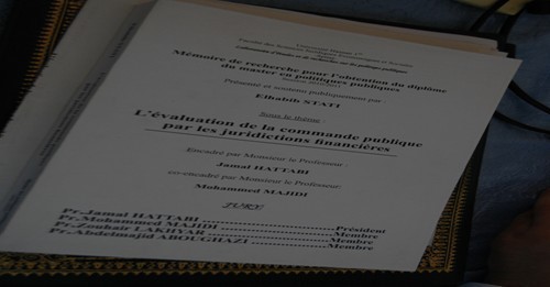 Rapport du Mémoire de recherche Sous le thème : L'évaluation de la commande publique par les juridictions financières Rapport du Mémoire de recherche Sous le thème : L'évaluation de la commande publique par les juridictions financières