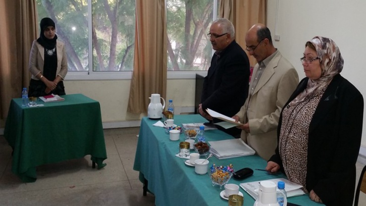 ماستر قانون العقود والعقار: مناقشة رسالة تحت عنوان تدخل القضاء الزجري في ميدان التعمير – بين أزمة النص ومتطلبات الإصلاح تحت إشراف الدكتور محمد شهيب تقدمت بها الباحثة شادية وحمدي 