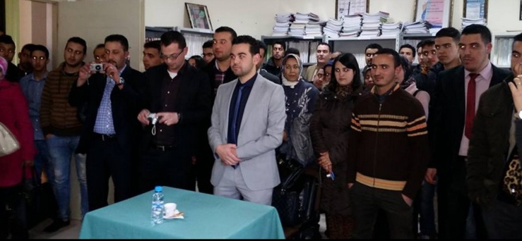 ماستر قانون العقود والعقار: مناقشة رسالة في موضوع نطاق سلطات مالك العقار المحجوز تنفيذيا تحت إشراف الدكتور سعيد الروبيو  تقدم بها الباحث محمد الجوهري