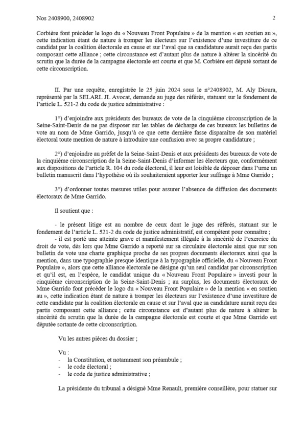Décision du tribunal administratif "FR": le juge administratif de l’urgence prend garde à ne pas se laisser instrumentaliser dans les querelles des parties en rappelant les limites étroites de leurs pouvoirs