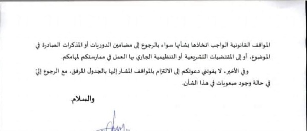 مذكرة المحافظ العام بتاريخ 12 يونيو 2024 في شأن توحيد العمل الإداري