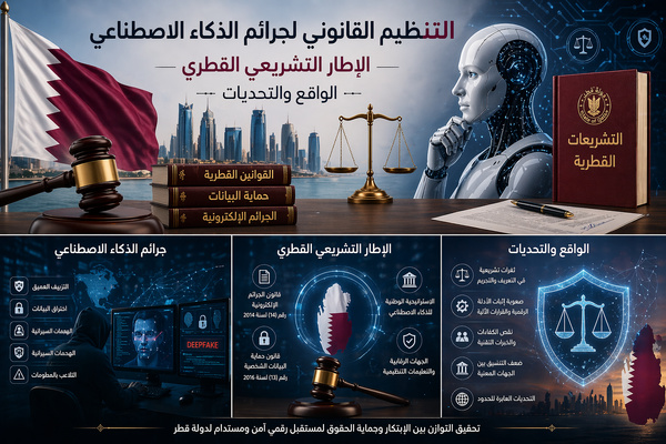التنظيم القانوني لجرائم الذكاء الاصطناعي — الإطار التشريعي القطري الواقع والتحديات التنظيم القانوني لجرائم الذكاء الاصطناعي — الإطار التشريعي القطري الواقع والتحديات