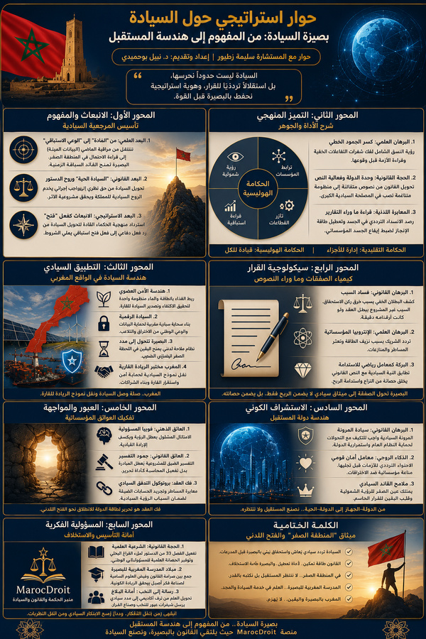 حوار حصري مع الخبيرة سليمة زطيور "بصيرة السيادة: نحو نموذج مغربي للريادة الاستراتيجية" حوار حصري مع الخبيرة سليمة زطيور "بصيرة السيادة: نحو نموذج مغربي للريادة الاستراتيجية"
