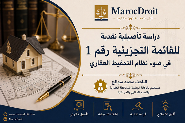 دراسة تأصيلية نقدية للقائمة التجزيئية رقم 1 في ضوء نظام التحفيظ العقاري دراسة تأصيلية نقدية للقائمة التجزيئية رقم 1 في ضوء نظام التحفيظ العقاري