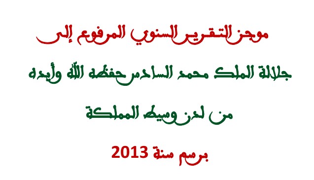 موجز تقرير مؤسسة الوسيط لسنة 2013