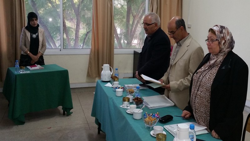 ماستر قانون العقود والعقار: مناقشة رسالة تحت عنوان تدخل القضاء الزجري في ميدان التعمير – بين أزمة النص ومتطلبات الإصلاح تحت إشراف الدكتور محمد شهيب تقدمت بها الباحثة شادية وحمدي 