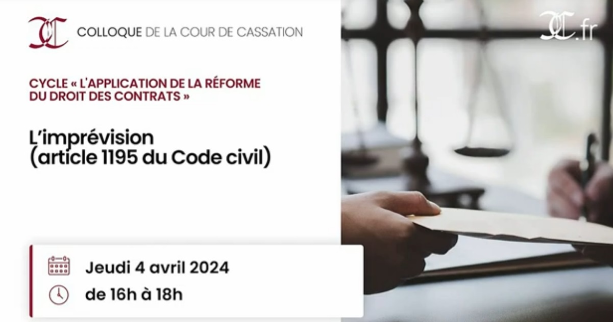 COLLOQUES : L'application de la réforme du droit des contrats "L