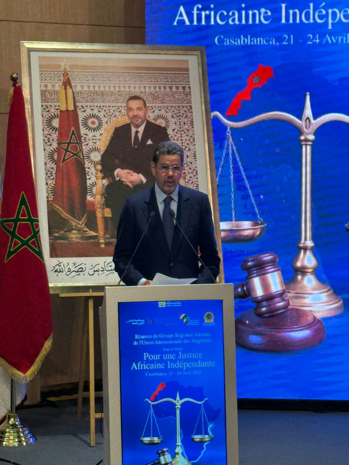 كلمة السيد الرئيس المنتدب للمجلس الأعلى للسلطة القضائية بمناسبة انعقاد المؤتمر الدولي للمجموعة الإفريقية التابعة للاتحاد الدولي للقضاة - الدار البيضاء، 21 أبريل 2025 كلمة السيد الرئيس المنتدب للمجلس الأعلى للسلطة القضائية بمناسبة انعقاد المؤتمر الدولي للمجموعة الإفريقية التابعة للاتحاد الدولي للقضاة - الدار البيضاء، 21 أبريل 2025