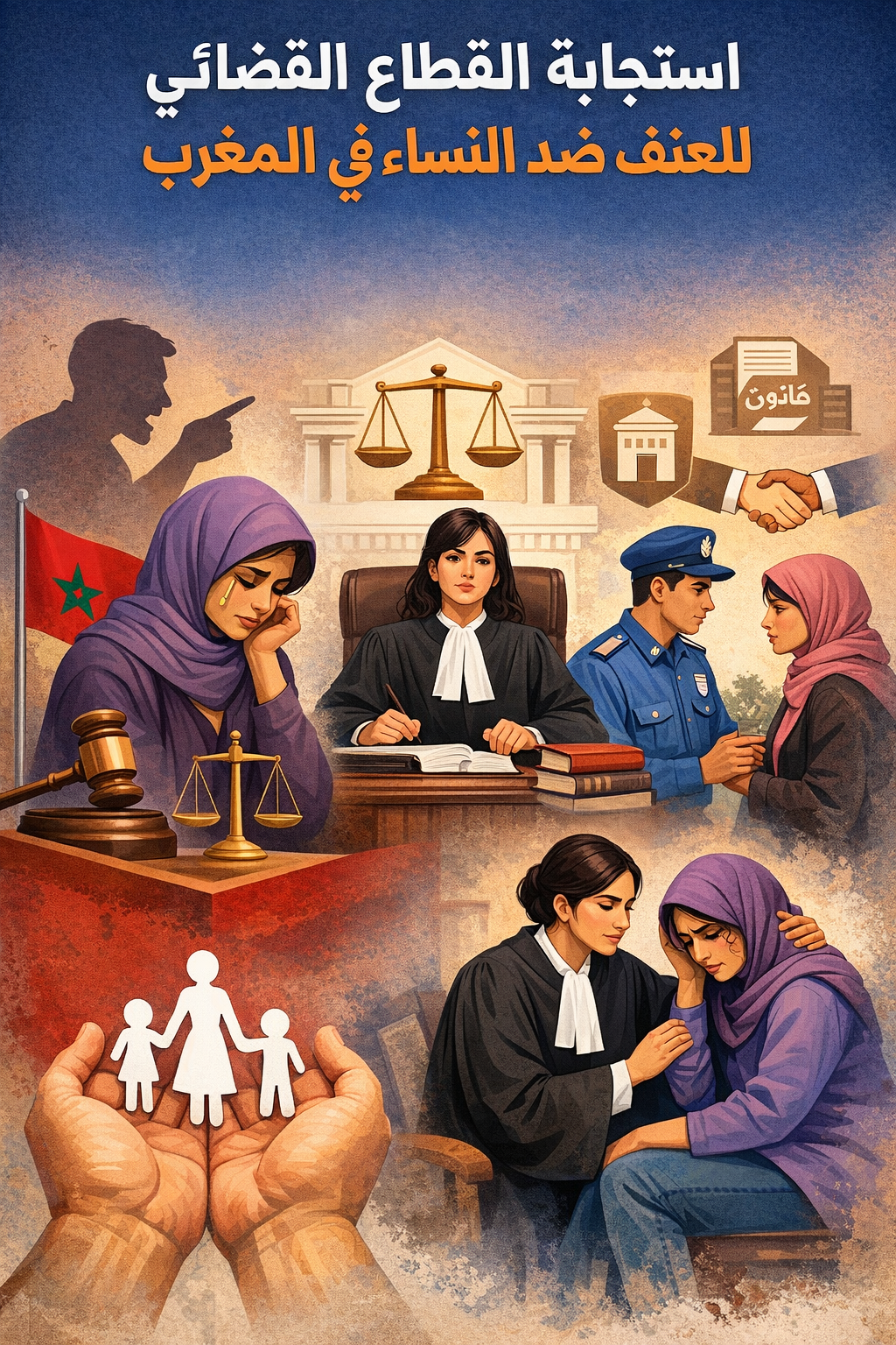 استجابة القطاع القضائي للعنف ضد النساء في المغرب من الإطاار القانوني والسياسي والمؤسساتي إلى المواقف والممارسات المهنية