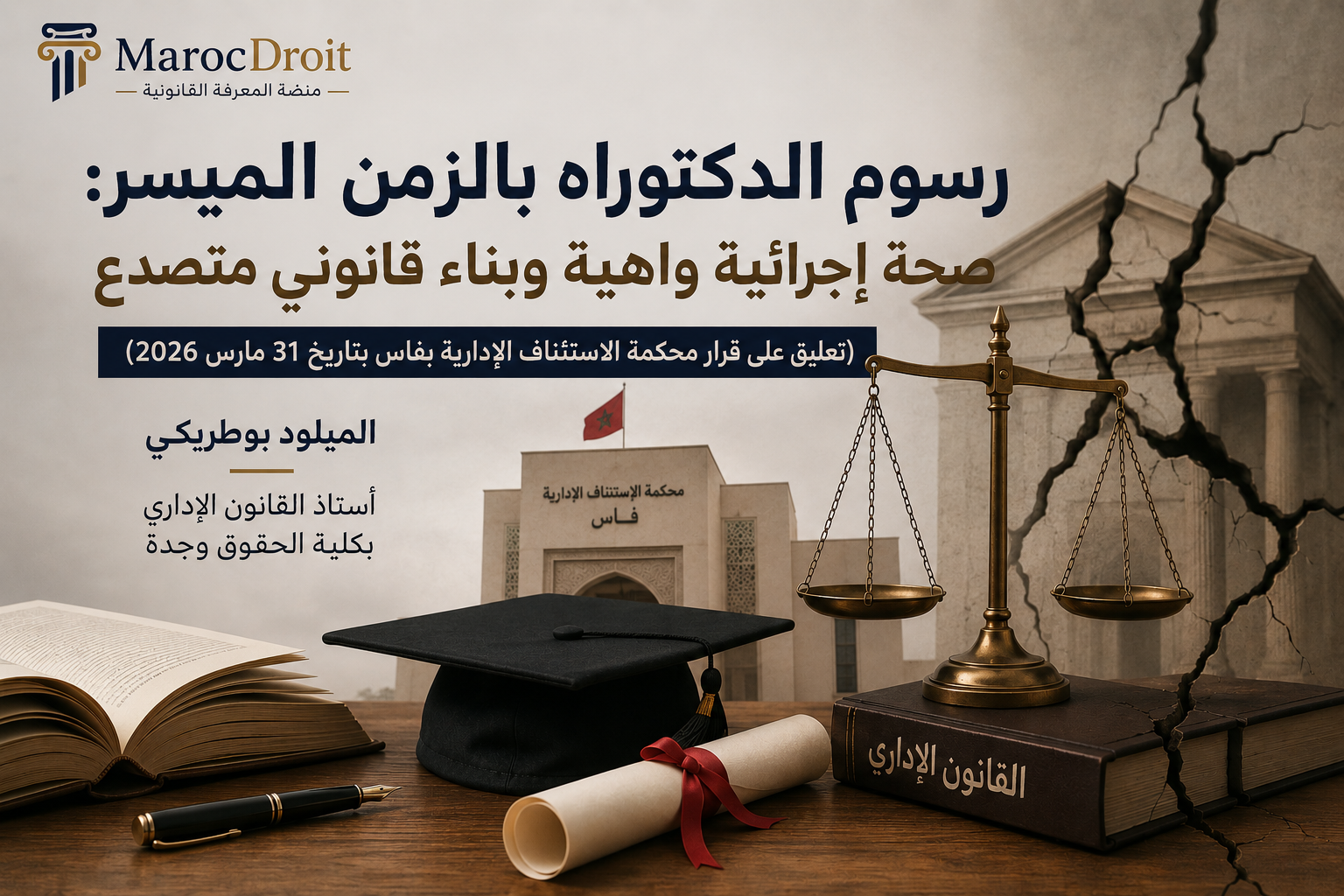 رسوم الدكتوراه بالزمن الميسر: صحة إجرائية واهية وبناء قانوني متصدع "تعليق على قرار محكمة الاستئناف الإدارية بفاس بتاريخ 31 مارس 2026"