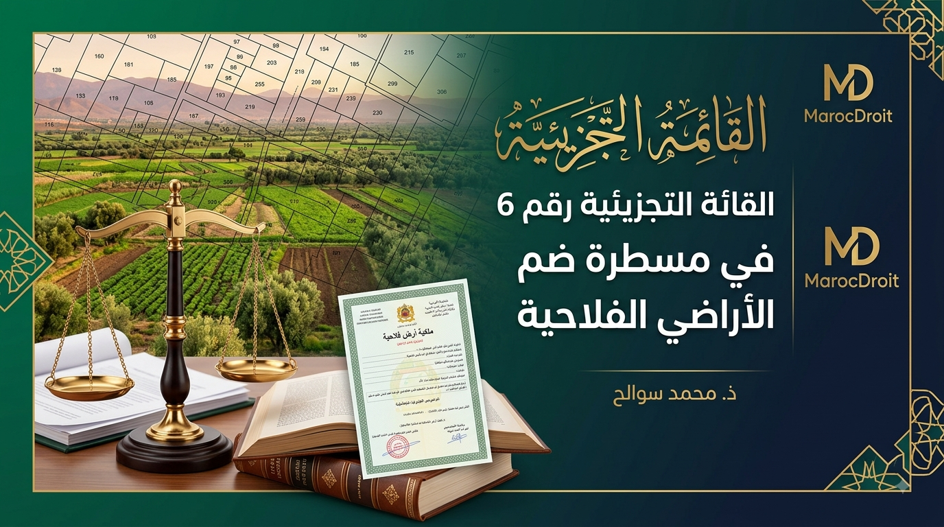 القائمة التجزيئية رقم 6 في مسطرة ضم الأراضي الفلاحية بين الحجية القانونية الفورية والوظيفة التأسيسية للرسوم العقارية