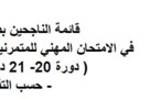 قائمة الناجحين بصفة نهائية في الامتحان المهني للمتمرنين لولوج مهنة التوثيق دورة 21/20 دجنبر 2014