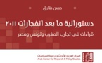  كتاب دستورانية ما بعد انفجارات 2011   مؤلف صدر حديثًا عن المركز العربي للأبحاث ودراسة السياسات للباحث حسن طارق .