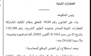 مستجدات عقارية: صدور مرسوم يتعلق بالملكية المشتركة