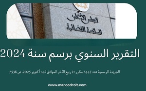 التقرير السنوي للمجلس الأعلى للسلطة القضائية برسم سنة 2024