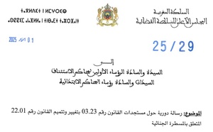 دورية المجلس الأعلى للسلطة القضائية حول مستجدات القانون رقم 03.23 بتغيير وتتميم القانون رقم 22.01 المتعلق بالمسطرة الجنائية.