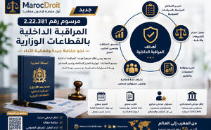 مرسوم متعلق بالمراقبة الداخلية بالقطاعات الوزارية.  